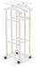 Arredamenti Italia TRIELLO Wit - Porte-manteau en bois - Dressboy - 3 cintres et 3 porte-pantalons - Blanc