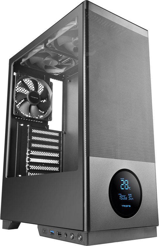 Tacens 2SAGITTA20 computerbehuizing Midi Tower Zwart