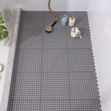 Merkloos / Sans marque uyoyous Douchemat, antislip, 24 stuks, antislipmatten, douche, 30 x 30 cm, antibacteriële douchemat, antislip, inlegmat met massagebal, grijs, 2,16 m²