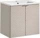 Manoa meuble de salle de bain 60 cm, couleur cachemire, avec lavabo en céramique, blanc