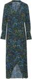 b.young Dameshemdjurk Flouri Lange mouw V-hals Gebloemd Viscose Blauw/Groen/Zwart Maat 38