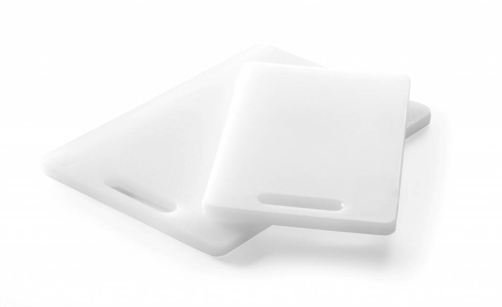 Hendi Snijplank Wit met Handgreep | Polyethyleen | Beide Zijden Bruikbaar | 300x200x H 10mm