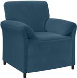 vidaXL - 1-Zits Bank - Blauw - 88 x 83 x 95 cm - Fluweel