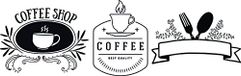 SECURIT Venstersjablonenset WINDOODLE, motief koffieshop, wit, 59,4 x 42 x 0,5 cm