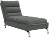 vidaXL Chaise longue de massage avec coussins tissu gris foncé