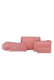 American Tourister Packing Cubes Set 5-delig, reisorganizer en kofferorganizer voor kleding, schoenen en accessoires, bagageorganizer voor koffer en handbagage, paars/roze