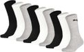 PUMA Chaussettes gris chiné / noir / blanc