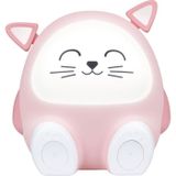 BIGBEN Bluetooth-luidspreker met nachtlampje, Chat-design, 15W, instelbaar nachtlampje, USB-C, timer, 1200mAh batterij