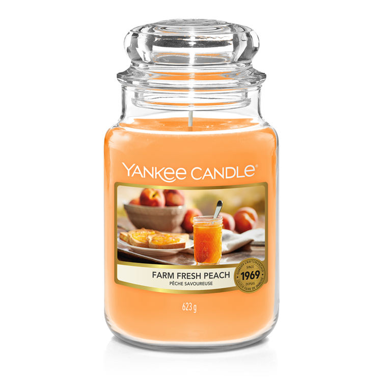 Yankee Candle Farm Fresh Peach - Geurkaars - 623ml