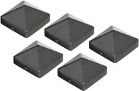 Alberts Paalkap 839918 Hoge Vorm Gegoten Aluminium Antraciet-Metallic 70 x 70 mm Set van 5