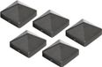Alberts Paalkap 839918 Hoge Vorm Gegoten Aluminium Antraciet-Metallic 70 x 70 mm Set van 5
