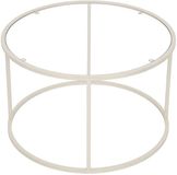 Skye Decor Cerritos Salontafel Beige Glas/Metaal 80 x 80 x 43 cm