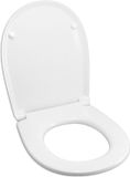 Merkloos Toiletbril - WC-bril - Toiletrenovatie - Roestvrijstalen scharnieren - Rechthoekig - Wit