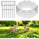 Clôture de jardin en métal 10 pièces 32,5x40 cm, bordure grillagée, barrière pour pelouse, massif, animaux - Noir