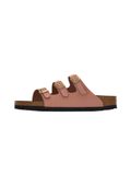Birkenstock 1031813 Florida Fresh Soft Pink sandaal met drievoudige gesp leer roze