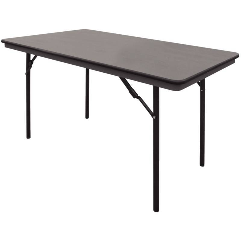 Bolero Rechthoekige Inklapbare tafel Zwart | 122 cm