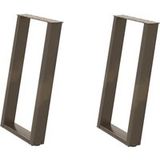 Pied de meuble Pieds de table à manger en U 2 pièces Acier naturel 50 x (72-73) cm Acier CFW83387