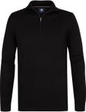Petrol Industries Heren Fijngebreide half-zip trui wheel - Zwart - Maat M