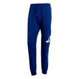 adidas heren Essentials Big Logo French Terry Pants, dark blue/white, XXL