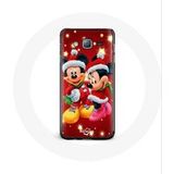 Maniacase Hoesje voor Samsung Galaxy J3 2016 Mickey Mouse en Minnie Mouse op eerste kerstdag