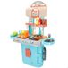 COLORBABY My Home 39565 Keukenkoffer voor kinderen, 3-in-1, 2 hoogtes, blauw en beige, 16 kookaccessoires, afmetingen 40 x 23 x 40 cm, replica, kinderkeuken, cadeaus voor meisjes van 3 jaar