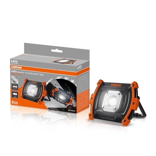 OSRAM FLOODLIGHT 600 ESSENTIAL, tot 600 lm, led-inspectielamp, oplaadbaar, meerdere hoeken