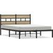 Maison Exclusive - Lit exclusif en métal, finition chêne Sonoma, sans matelas, dimensions 135x190 cm
