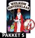 Shoppartners Sinterklaas versiering - Deurposter A1 formaat - met 50x stuks onderzetters in thema Sinterklaas