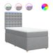 vidaXL Boxspringbed met matras, lichtgrijs, 100x200 cm, gestoffeerd