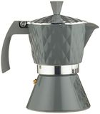 TLW direkt Espressokoker, aluminium, antraciet, 16 x 12 x 20 cm, 4 stuks