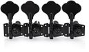 Gear4Music Guitarworks Bass Guitar Machine Head, 4-in-line, Black