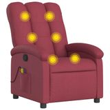 VidaXL Elektrische Massagestoel Bordeaux Stof/Weefsel