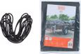 BLACK+DECKER Afdekzeil/dekzeil set aanhangers - incl. 7 meter elastiektouw - zwart - waterdicht - 200 x 300 cm