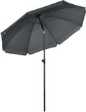 StarTech Strandscherm en terrasparaplu - Ø 180 cm - Kantelbaar - UV-bescherming 50+ - Waterdicht - Donkergrijs
