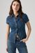 Levi's Chemise en jean à manches courtes - Femme - S - Lavage foncé / Denim Is Life