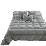 PETTI Artigiani Italiani - Winterdekbed voor 1-persoons (90 cm) - 160 x 260 cm van Fluweel, Dubbelzijdige Hypoallergene Bedsprei 350 g/m², Warm Dekbed, Donkergrijs, Made in Italy