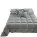 PETTI Artigiani Italiani - Winterdekbed voor 1-persoons (90 cm) - 160 x 260 cm van Fluweel, Dubbelzijdige Hypoallergene Bedsprei 350 g/m², Warm Dekbed, Donkergrijs, Made in Italy