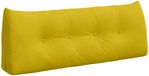 vidaXL Rugkussen Geel 120 x 24 x 50 cm Fluweel