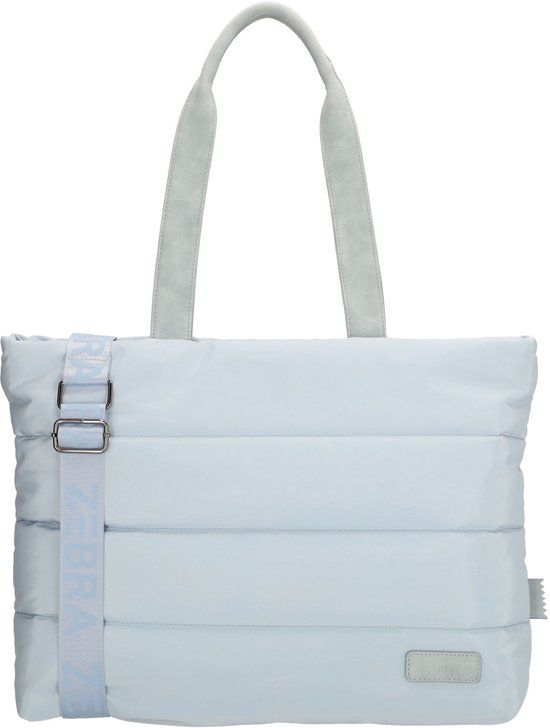 Zebra Trends Elske Shopper - 15,6" Laptoptas - Crossbody Schoudertas - Soft Puffer Tas - Lichtblauw