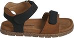 Vertbaudet Sandalen met klittenbandsluiting van leer voor kinderen, marineblauw