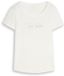 Tom Tailor T-shirt met glitterlogo Whisper White Maat XXL