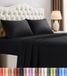 Utopia Bedding California Kingsize lakenset - 4-delig beddengoed - geborsteld microvezel - krimp- en vervagingsbestendig - gemakkelijk te onderhouden (California King, zwart)