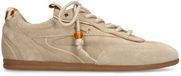 Manfield - Dames - Beige suède sneakers - Maat 36