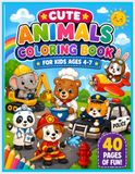 Cute Animals Coloring Book for Kids Ages 4-7