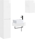 vidaXL Badkamermeubel Set Hoogglans Wit 33 x 34,5 x 160 cm