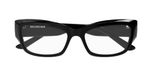 Balenciaga Bb0399o Lunettes de vue femme noir rectangulaires 55mm
