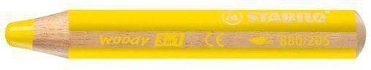 Stabilo Woody 3 in 1 Kleurpotloden - Geel