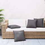 vidaXL Bankkussens 4 st 60x60 cm stof antracietkleurig