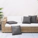 vidaXL Bankkussens 4 st 60x60 cm stof antracietkleurig