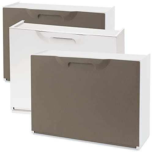 WELL HOME MOBILIARIO & DECORACIÓN Set van 2 schoenenkast bruin en wit polypropyleen
